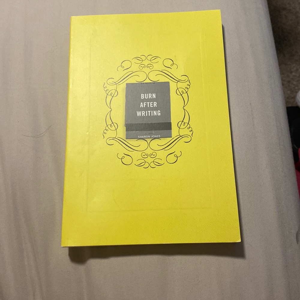 Burn after writing book